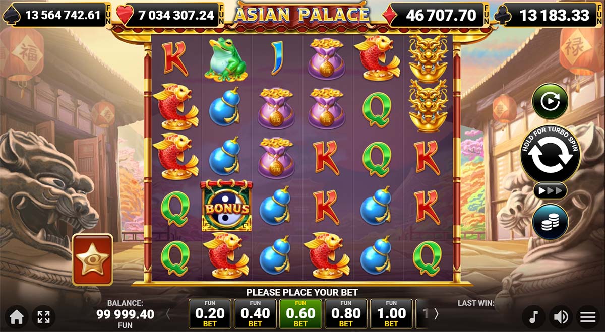 Asian Palace slot with traditional Asian symbols