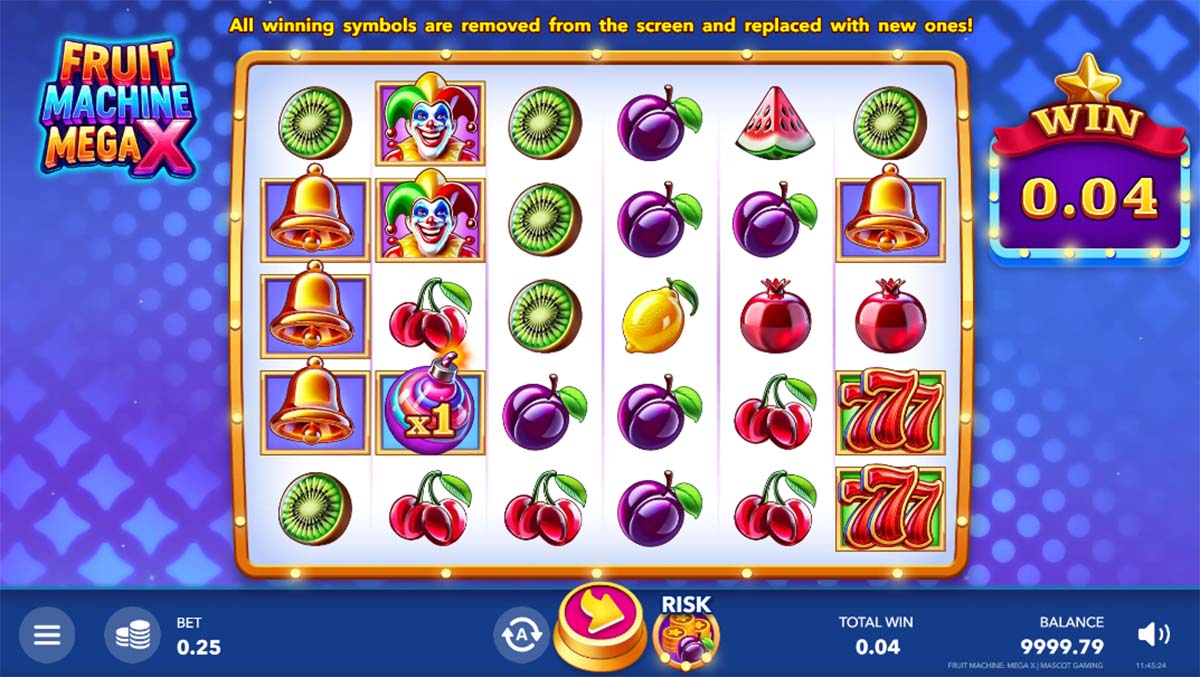 Fruit Machine Mega X classic fruit reels gameplay