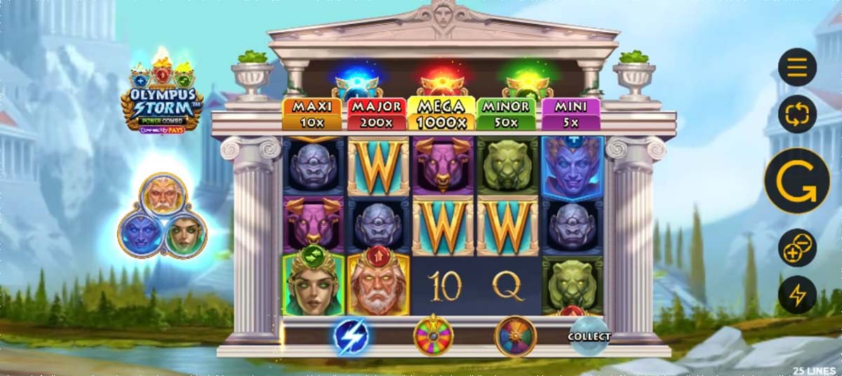 Olympus Storm Connectify mythological slot gameplay
