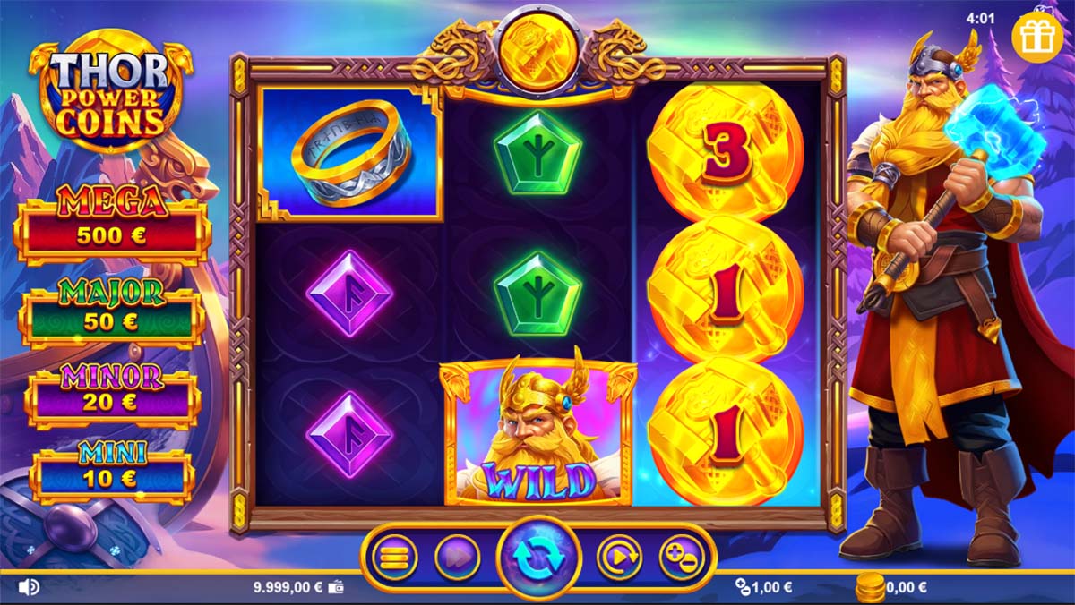Norse mythology slot featuring Thor and coin multipliers