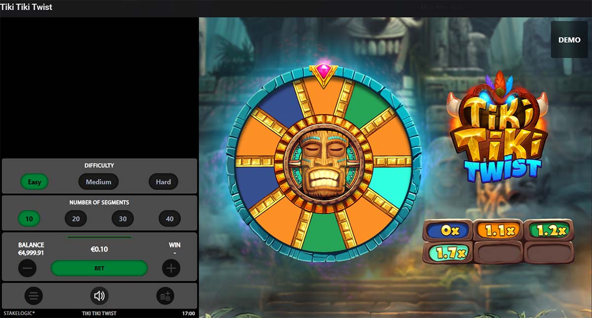 Tropical wheel game with multiplier segments
