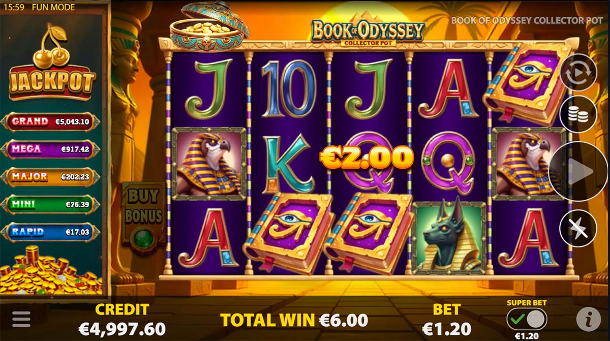 Book of Odyssey Collector Pot Egypt slot