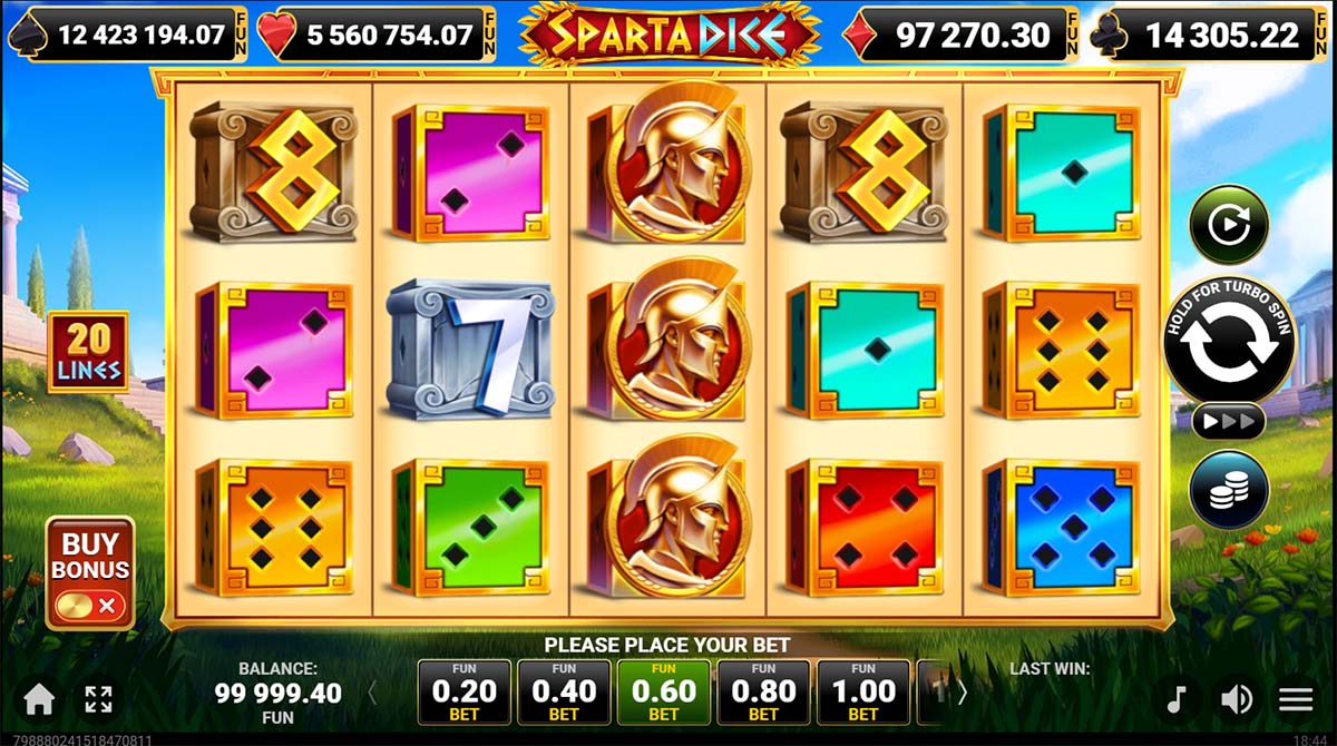 Sparta Dice ancient Spartan-themed slot