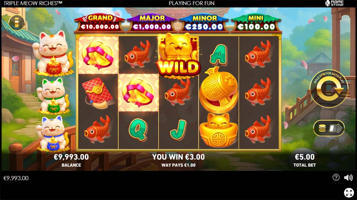 Triple Meow Riches Lucky Cat–themed slot