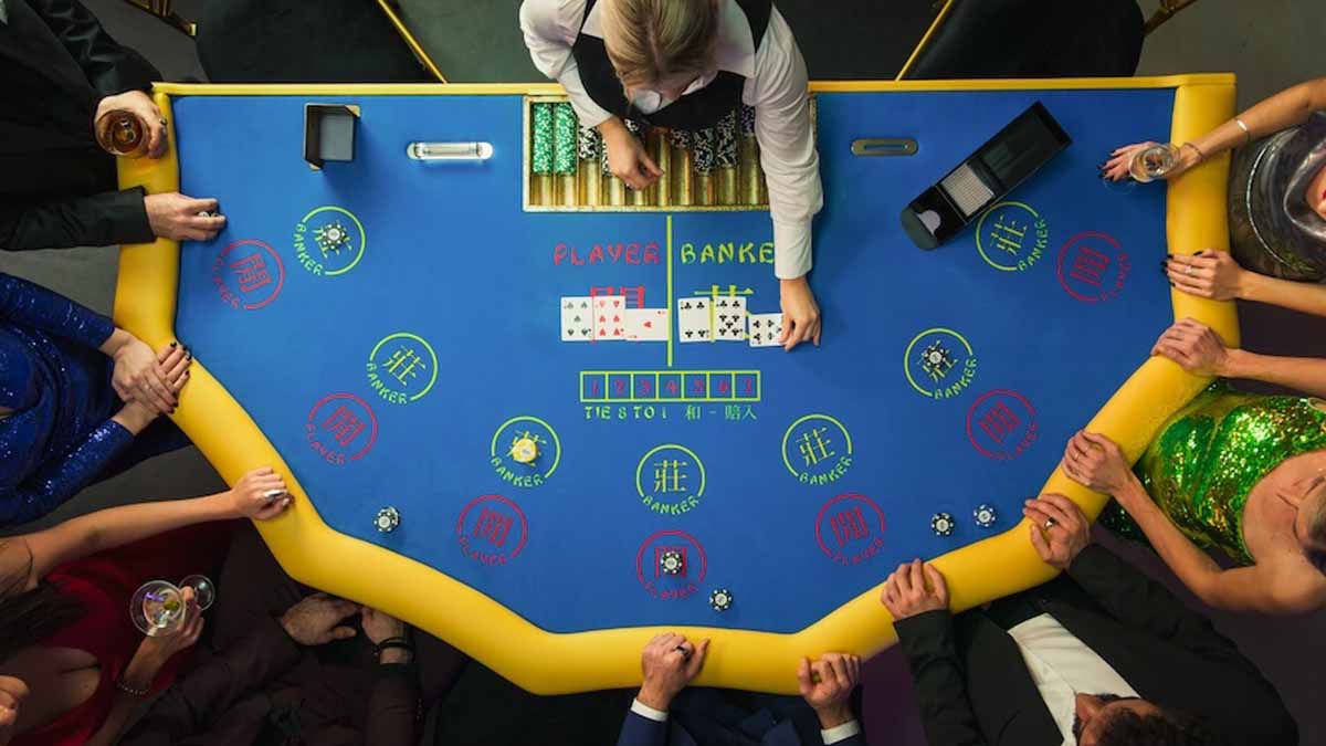 a baccarat table
